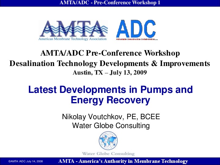 Presentation - Overview of Energy Recovery Systems