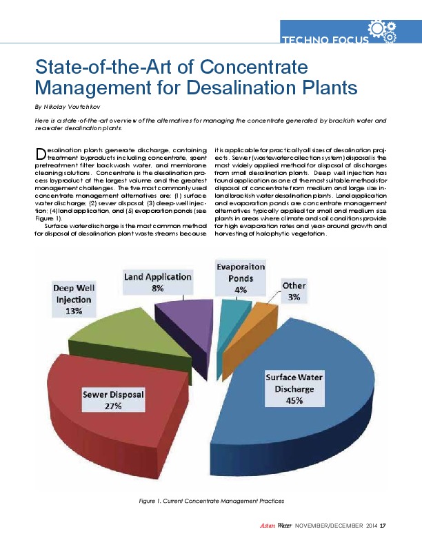 State-of-the-Art of Concentrate Management