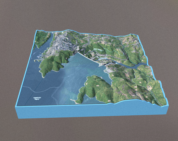 Interactive 3D Model of Oroville Dam Before Spillway