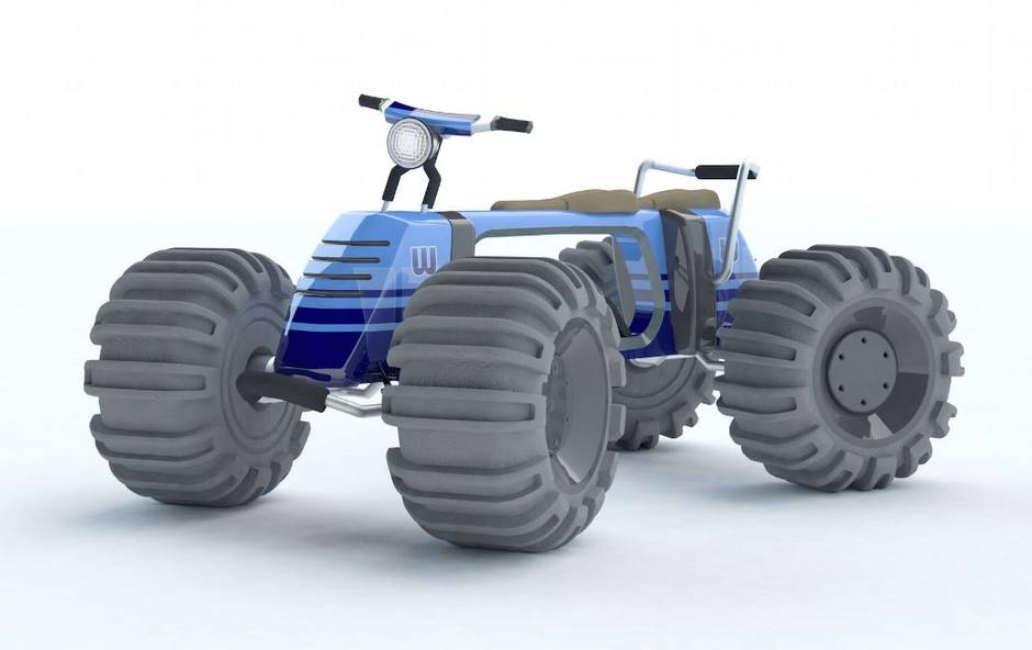 Solar-powered Quad/Tandem Bike for Transporting Water