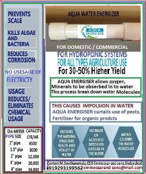 ORGANIC AQUA ENERGIZER TO INCREASE YIELD 30-50% FOR ALL AGRI PLANTS