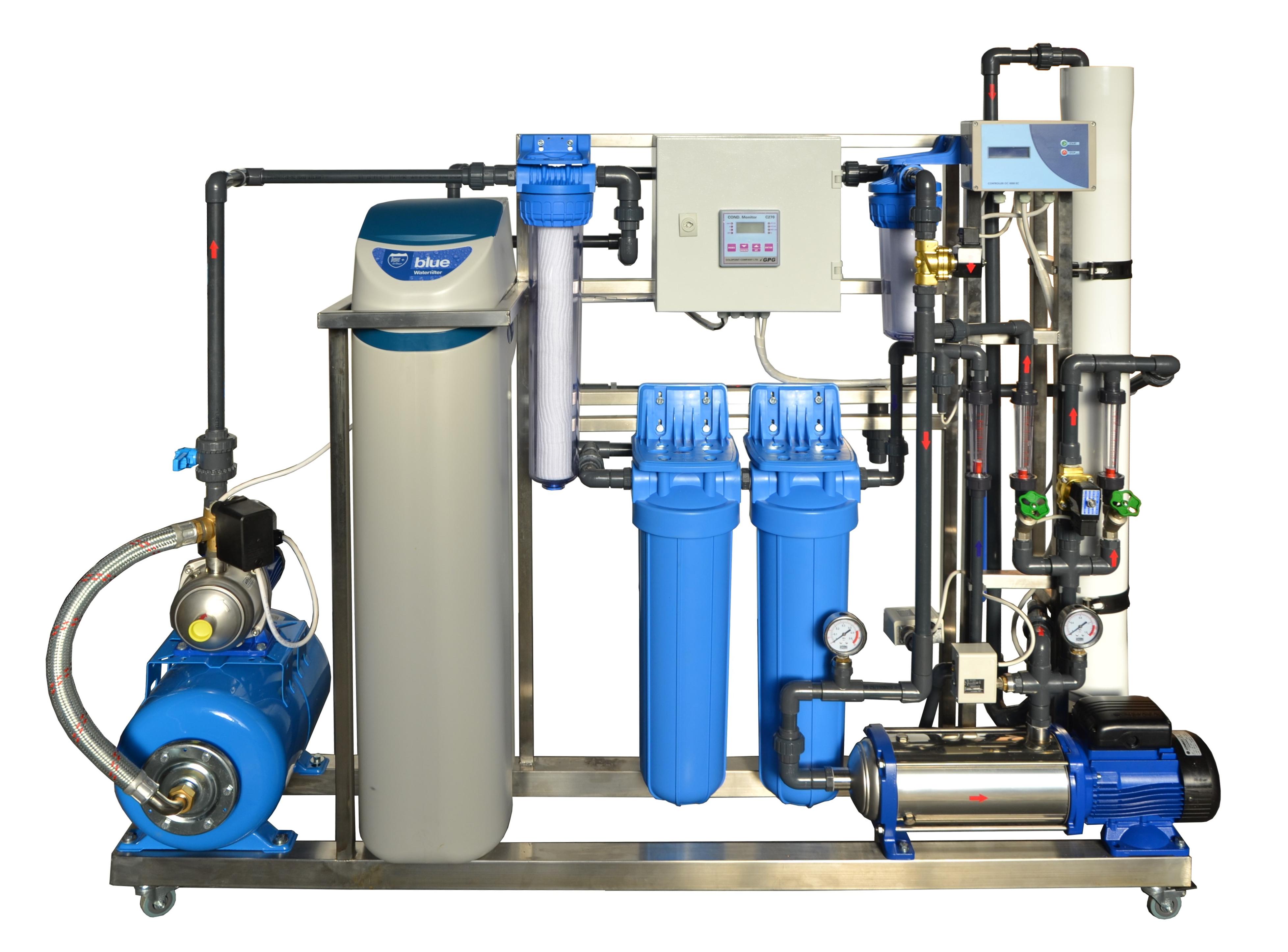Modular water ​treatment ​systems on ​stainless steel ​frames ​