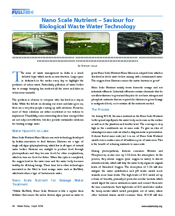 Rejuvenation of the Drains ...