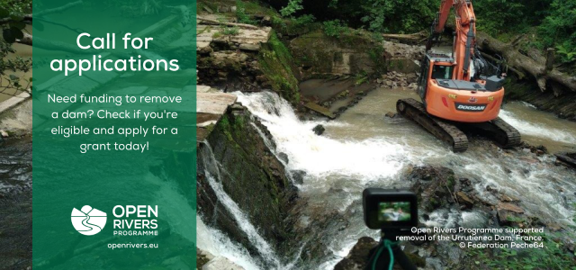 The European Open Rivers Programme is Calling for Dam Removal Applications