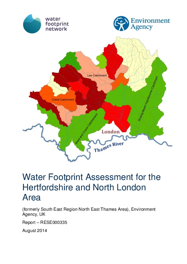 Water Footprint Assessment for the Hertfordshire and North London Area