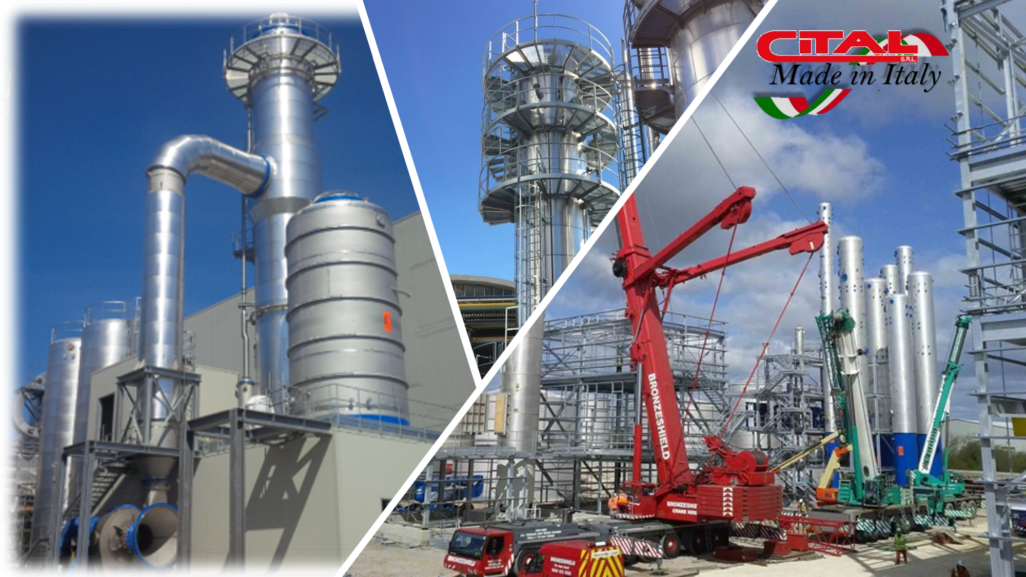 Pressure equipment, columns, tanks, reactors on site for many industries including water treatment.