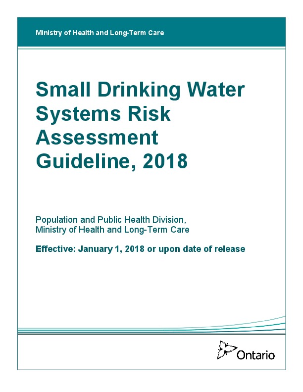 Small Drinking Water Systems Risk Assessment Guideline - Ontario (Canada) 2018