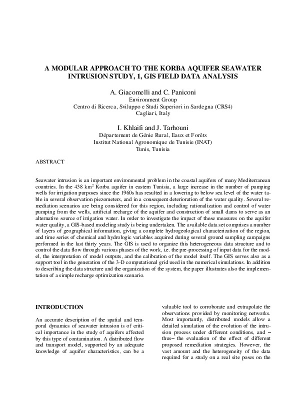 Aquifer Data GIS 2014 