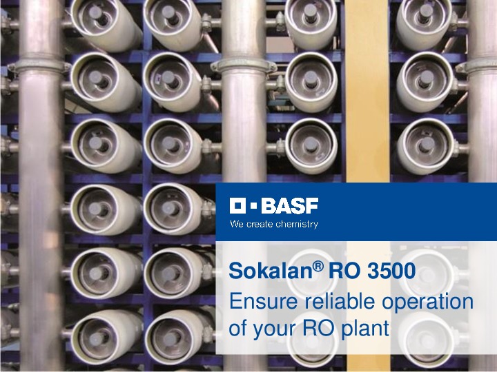 Sokalan® RO 3500 - Multifunctional Antiscalant for RO Membranes