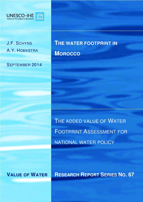 Water Footprint in Morocco 2014