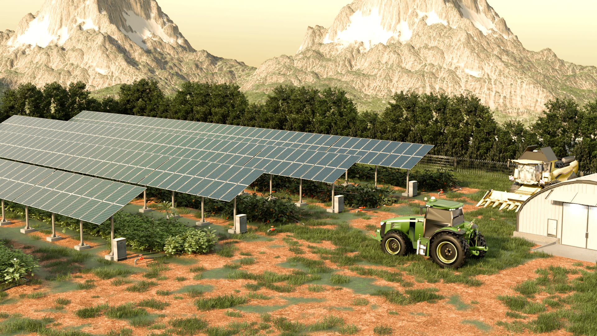 Farming Under Solar Panels? The Game-Changing Agrivoltaics Solution I 3D animation