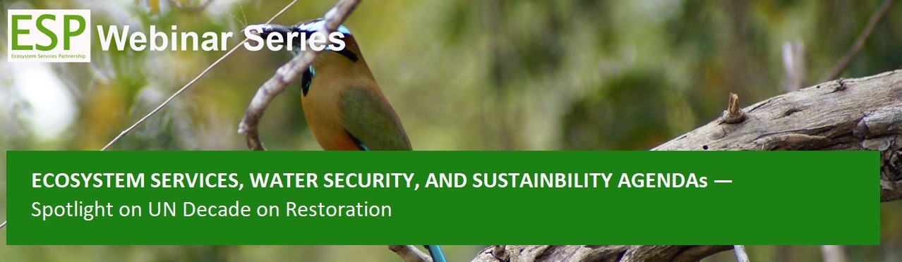 Welcome! You are invited to join a webinar: Ecosystem Services, Water Security and Sustainability Agenda&rsquo;s - Spotlight on UN Decade on Restora...