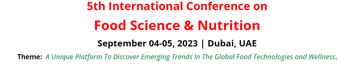 5th International Conference on Food Science & Nutrition