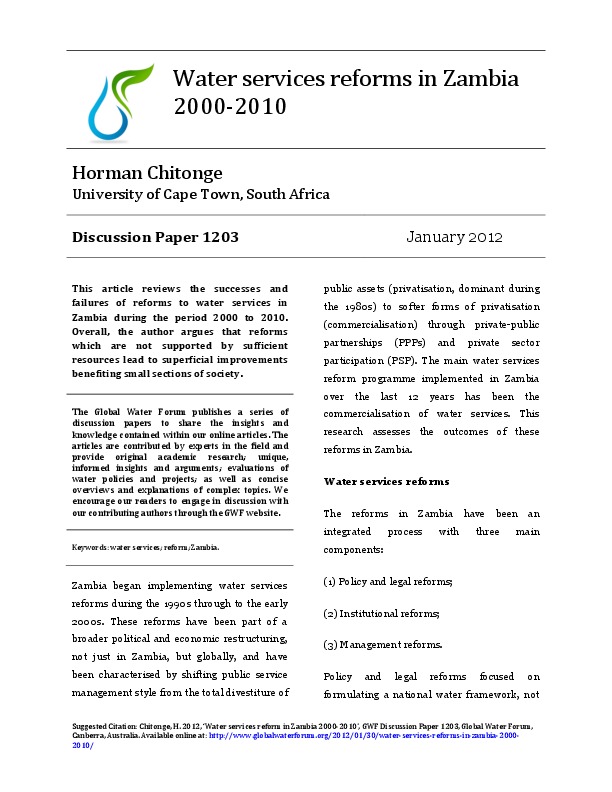 Water-services-reforms-in-Zambia-2000-2010-GWF-1203