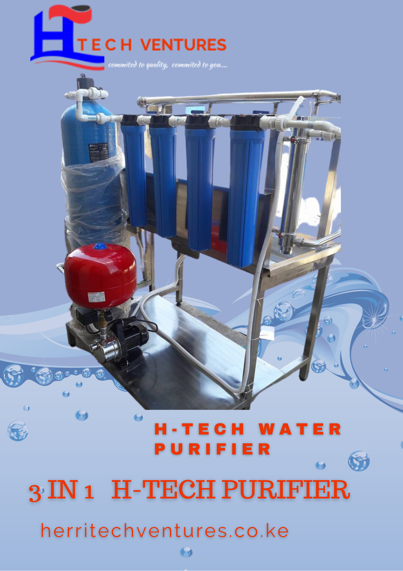 Herritech Ventures | ro water purifier | water atm | bottle rinser | cooking oil atm | salad oil atm | Domestic Water purifier