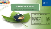 Sabmiller India Sustainability Initiatives