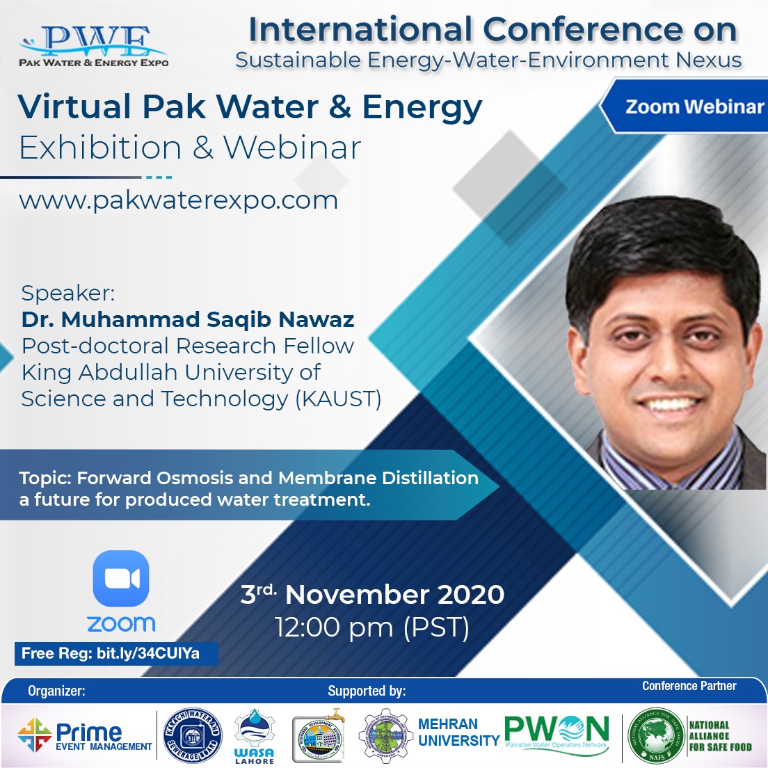 Webinar on Virtual Pak Water & Energy Expo. 3 - 5 November 2020.Free Registration bit.ly/34CUlYa