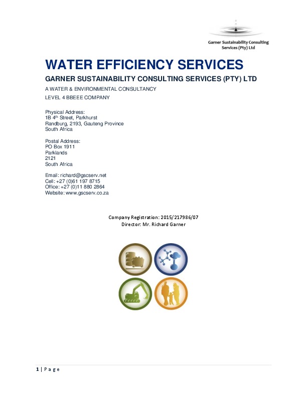 Water management and efficiency services