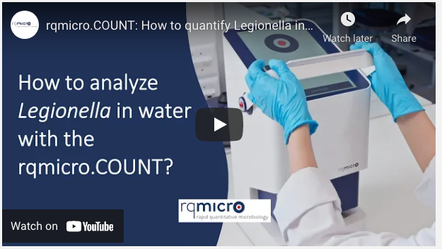 rqmicro.COUNT: How to quantify Legionella in water in 2 hours?