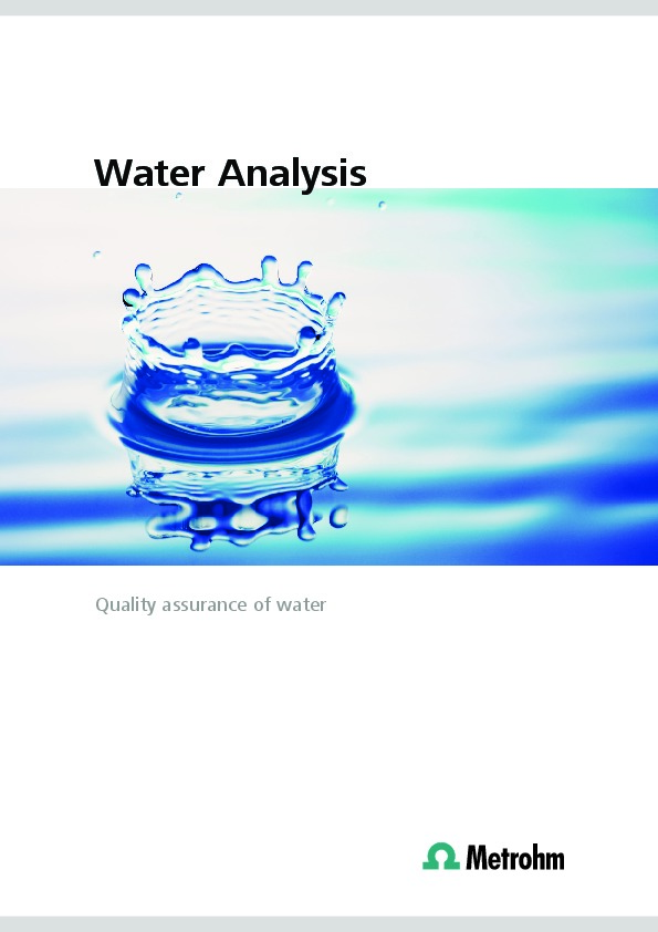 Free guide to  Water analysis 