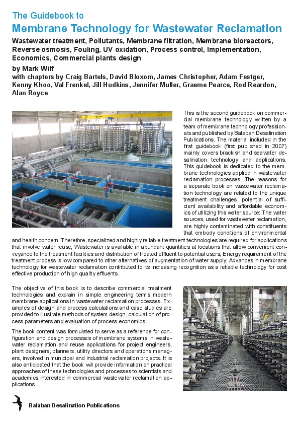 Guidebook membrane technology in wastewater reclamation