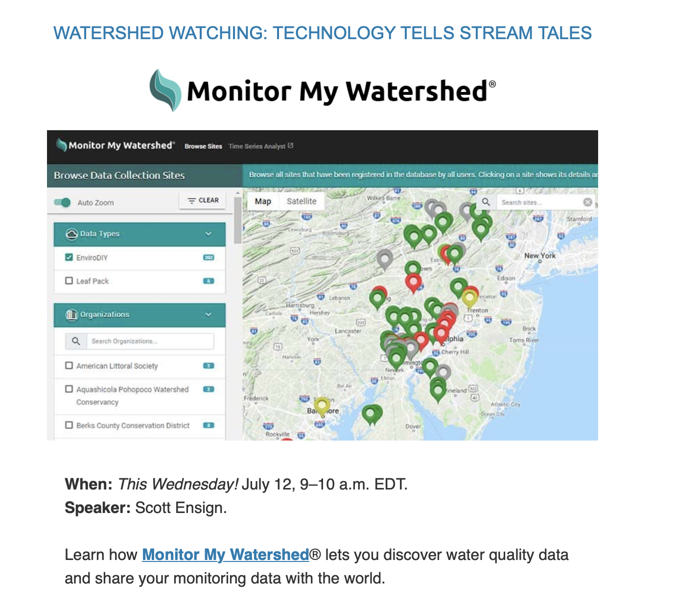 Learn How to Protect Your WatershedHave you ever wondered how you can make a difference and improve the health of your local streams? Are you cu...