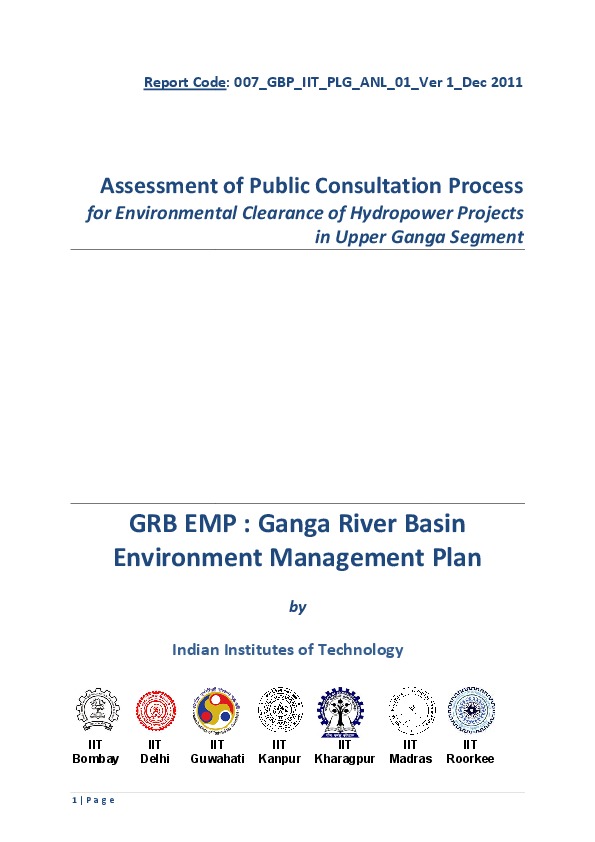 Assessment of Public Consultation Process