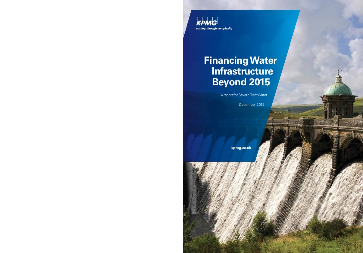 Financing water infrastructure in England & Wales beyond 2015