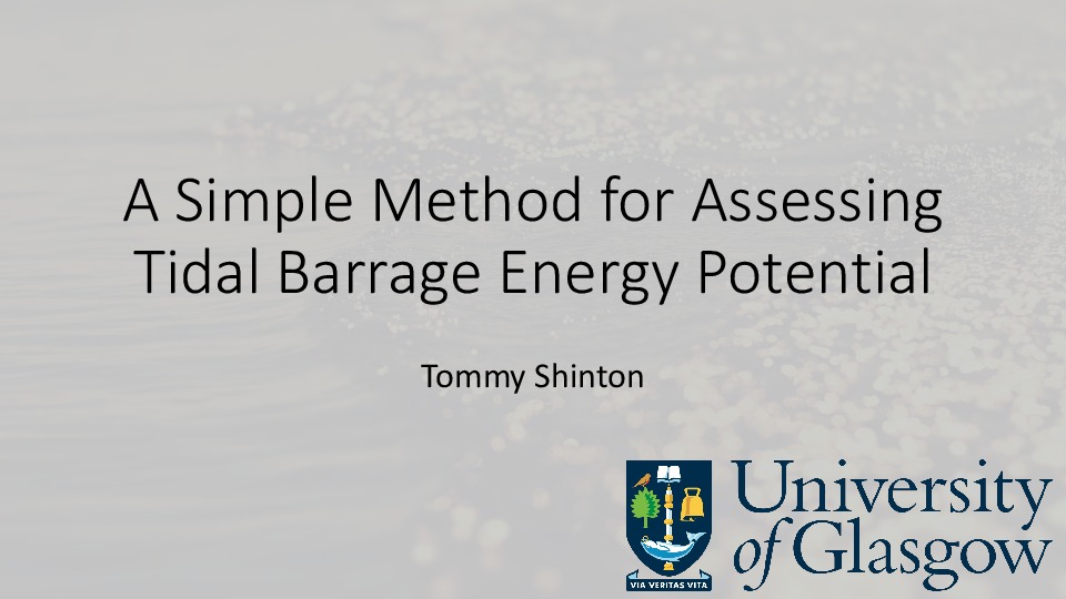 A Simple Method for Assessing Tidal Barrage Energy Potential