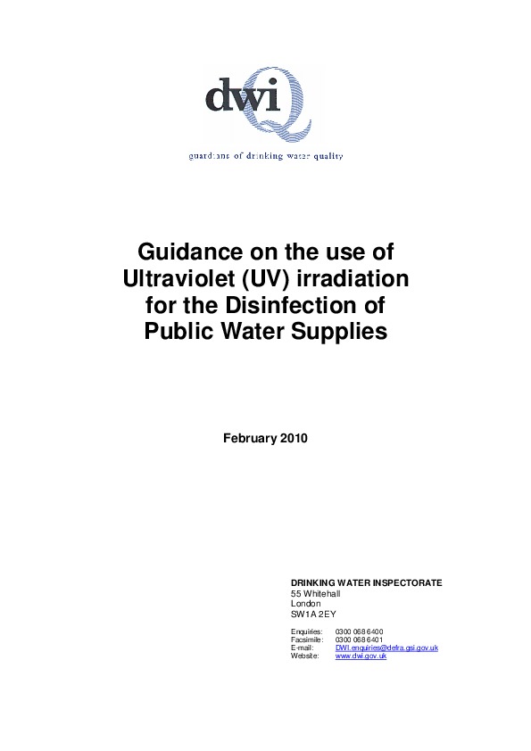 Ultraviolet (UV) irradiation for Disinfection