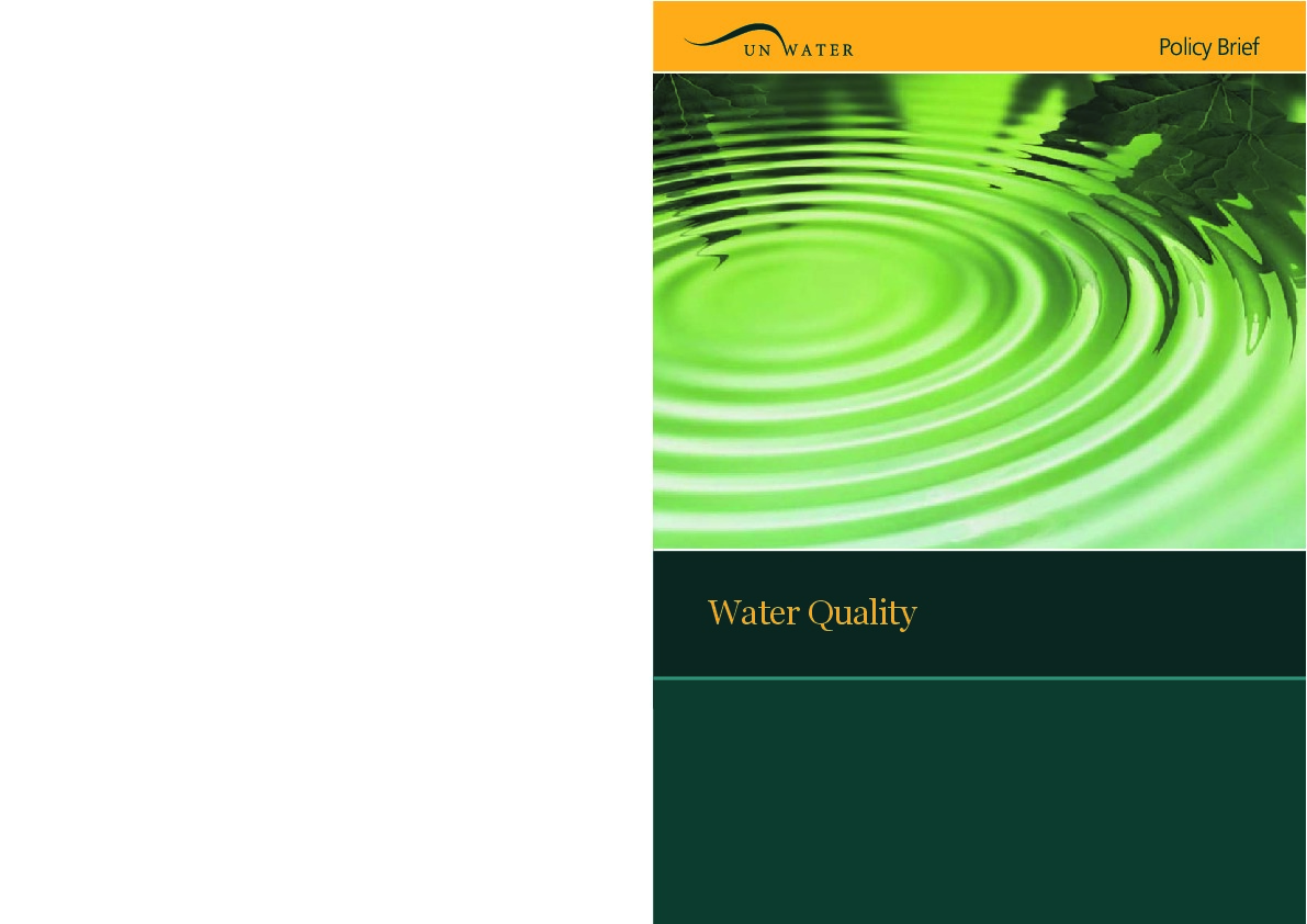 Policy Brief on Water Quality - UNWater 2011
