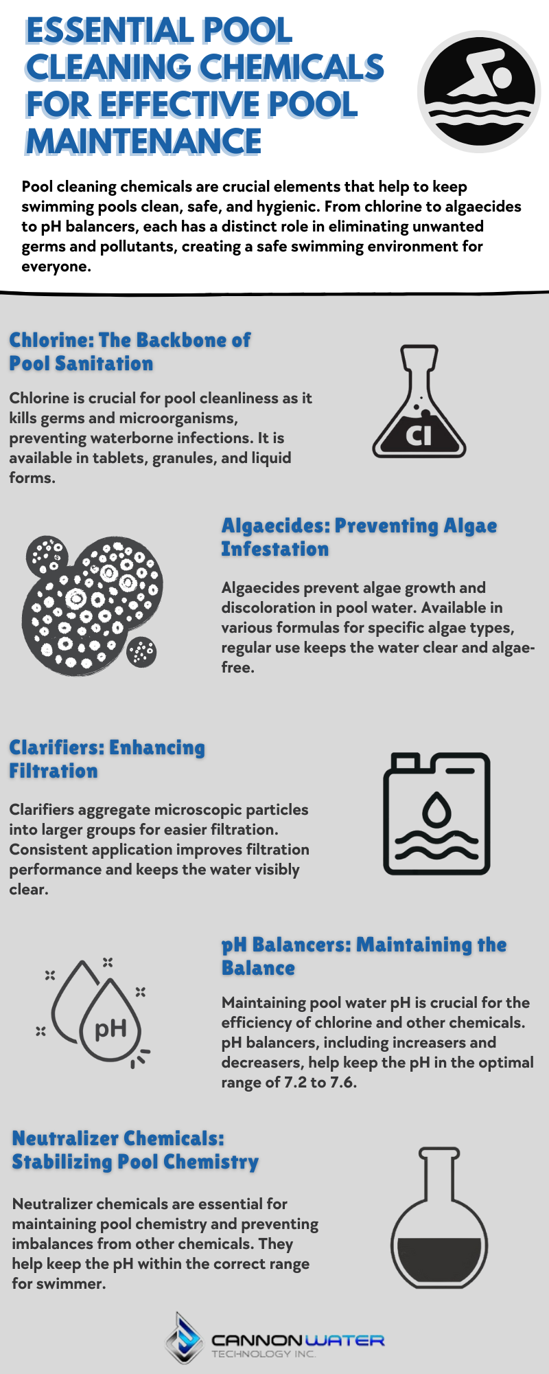 Essential Pool Cleaning Chemicals for Effective Pool MaintenanceThis infographic highlights the key Pool cleaning chemicals necessary for mainta...