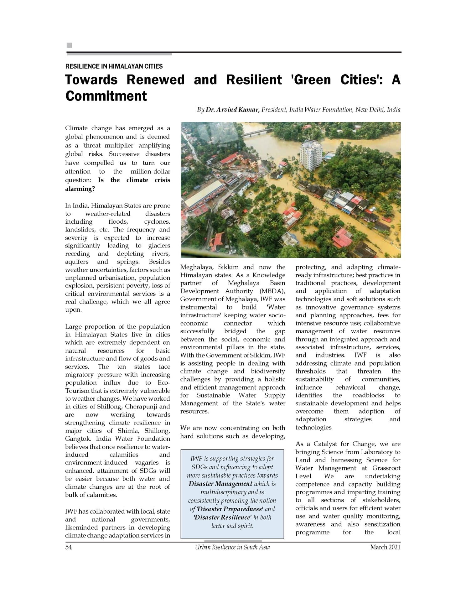 Dear Friends, please find my article on "Towards Renewed and Resilient Green Cities: A Commitment&rdquo; published in &lsquo;Urban Resilience in South A...