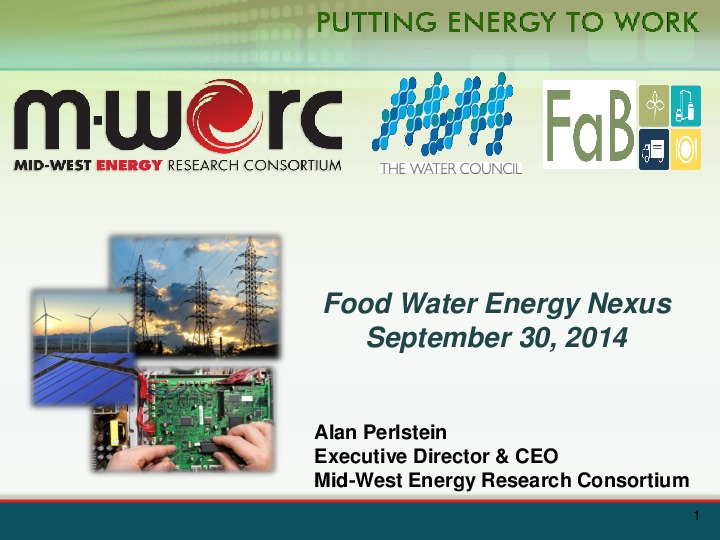 Food Water Energy Sector 2014