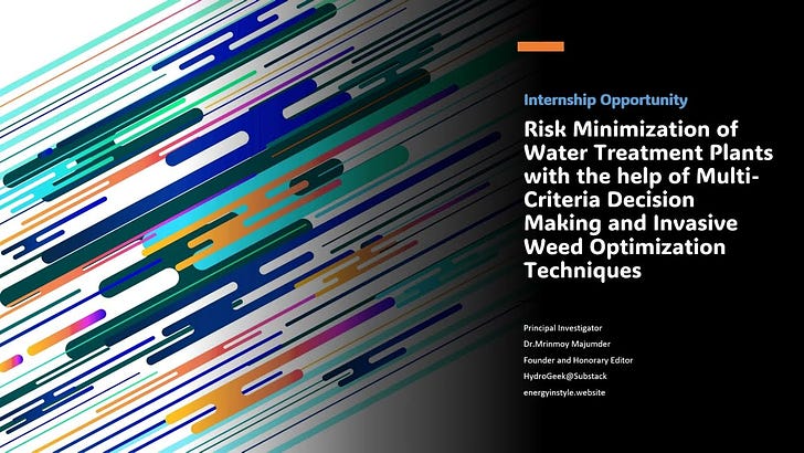 Weekly Update on Hydroinformaticshttps://open.substack.com/pub/hydrogeek/p/risk-minimization-of-water-treatment?r=c8bxy&utm_campaign=post&utm_me...