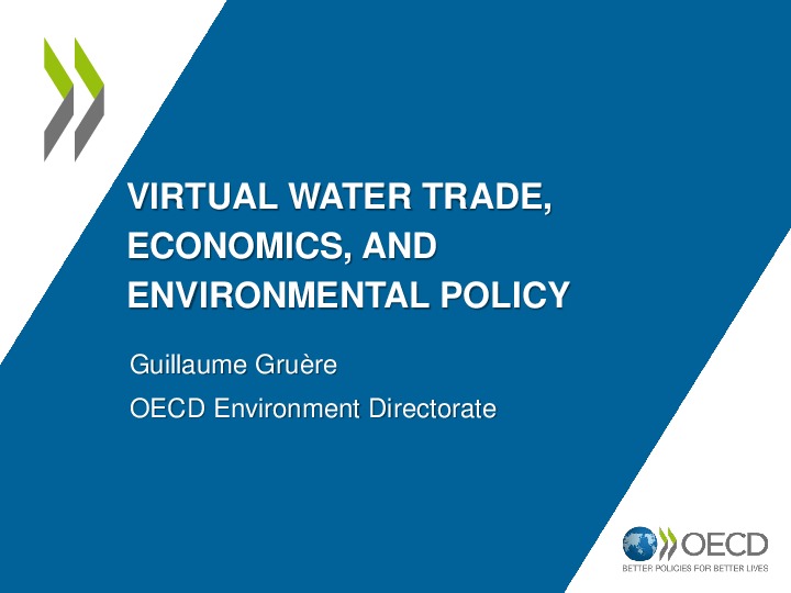 OECD Virtual Water Trade 2013 