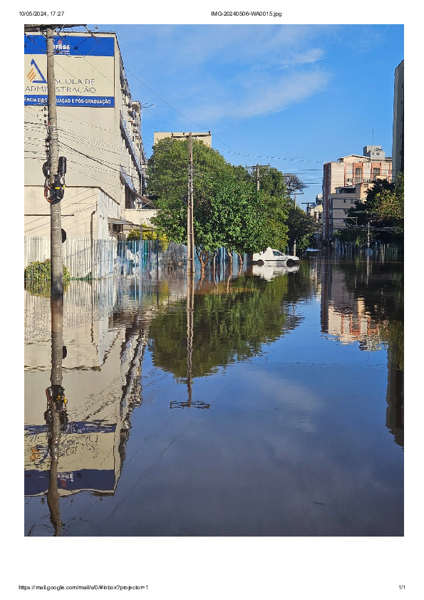 Dear All, Since April 29th we have faced heavy rains, I almost left home last Wednesday. The street in which I live started to sink 120 meters a...