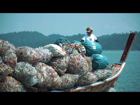 Stop Ocean Pollution: Collection of #tide ocean material® on the island of Koh Sinhai, Thailand