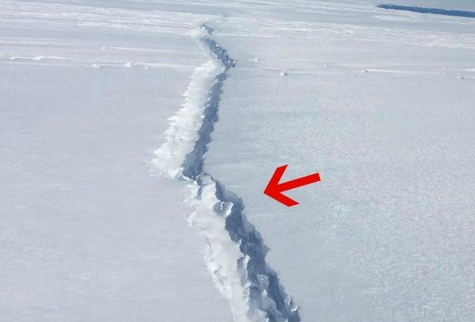 The West Antarctic Ice Shelf is Breaking Apart from the Inside