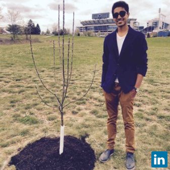 Nikhil Bharadwaj, Energy Engineering major, Environmental Engineering minor and LEED GA at Penn State University