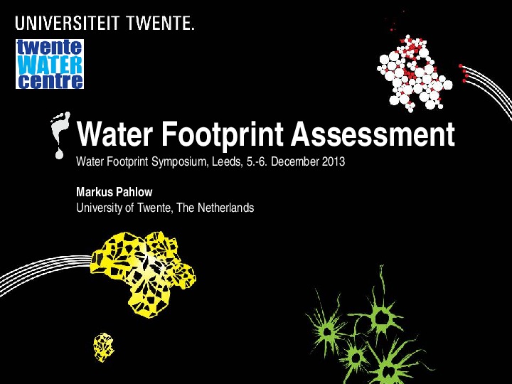 Water Footprint Assessment 2013