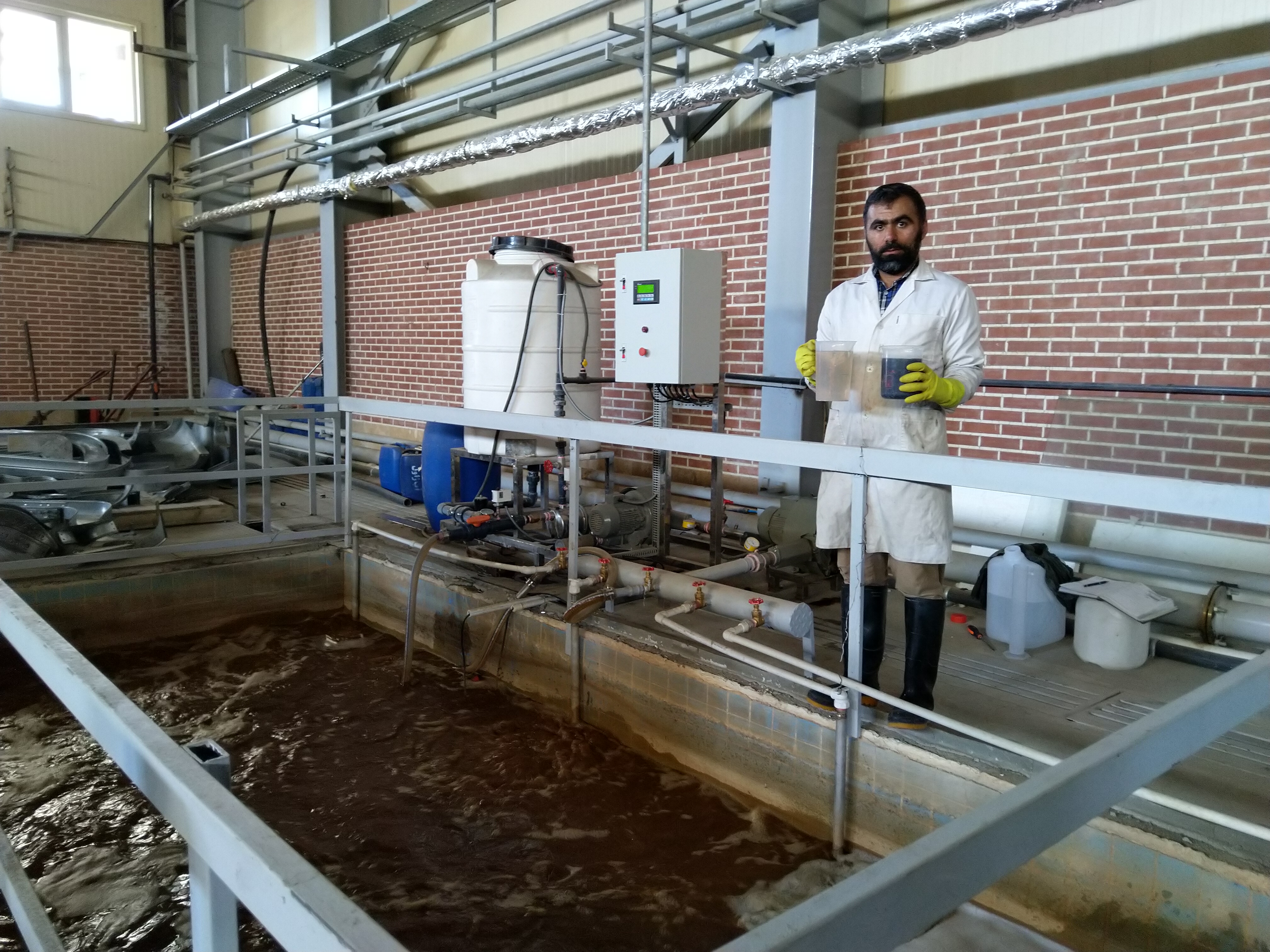 The textile wastewater by MBR