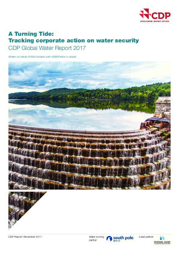 Tracking Corporate Action on Water Security - CDP Global Water Report 2017