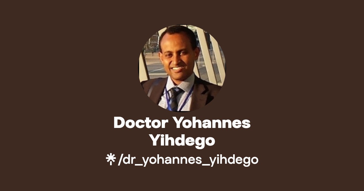 Water industry related positions, opportunities and partnership:https://linktr.ee/dr_yohannes_yihdego