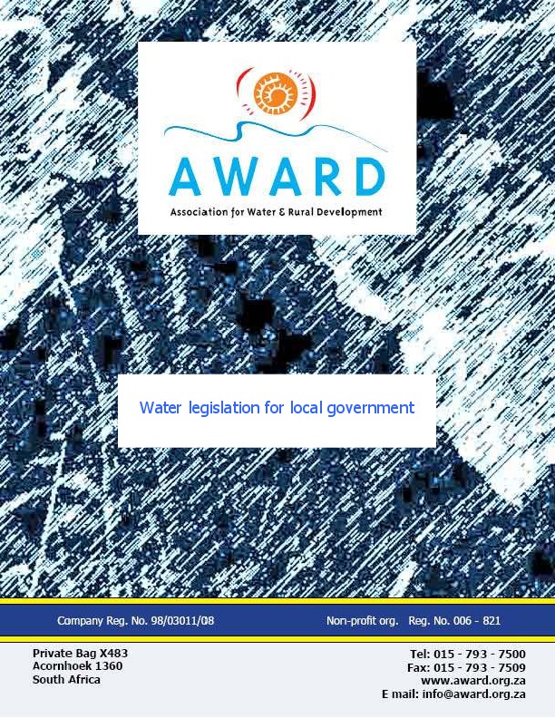 Water legislation for local government - AWARD