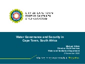 Water Governance and Security in Cape Town, South AfricaPresented at the 14th OECD WGI Meeting on November 2-3 2020