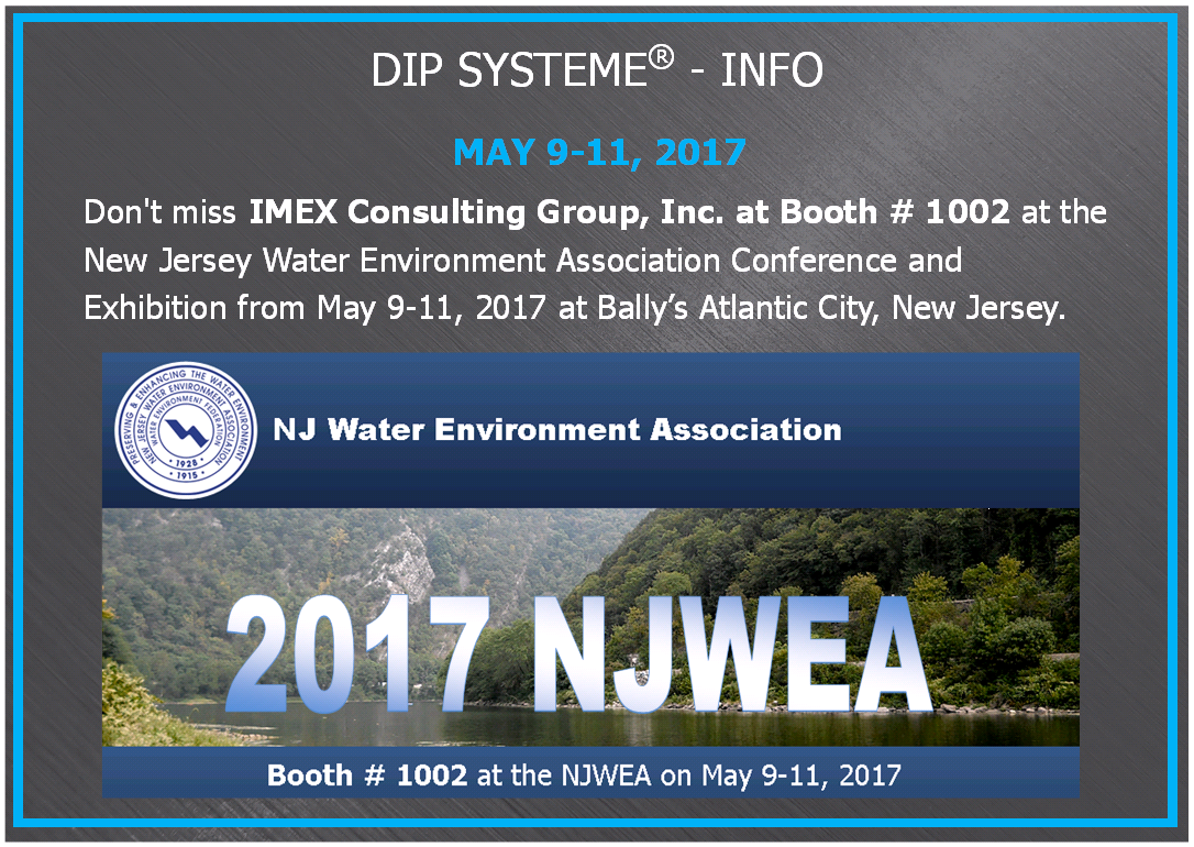 Don&#39;t miss IMEX Consulting Group, Inc. at Booth # 1002 at the New Jersey Water Environment Association Conference and Exhibition from May 9-...