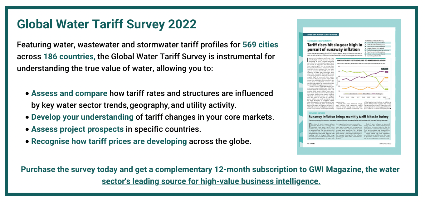 Tariff Survey Infographic - Infogram - The Water Network