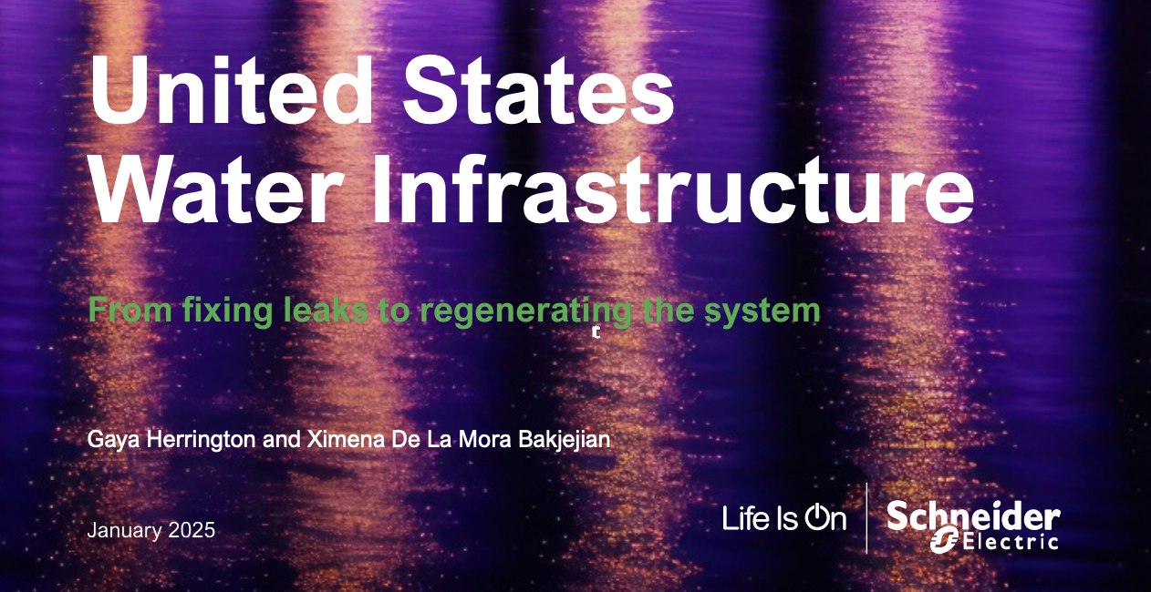 United States water infrastructure: From fixing leaks to regenerating the system