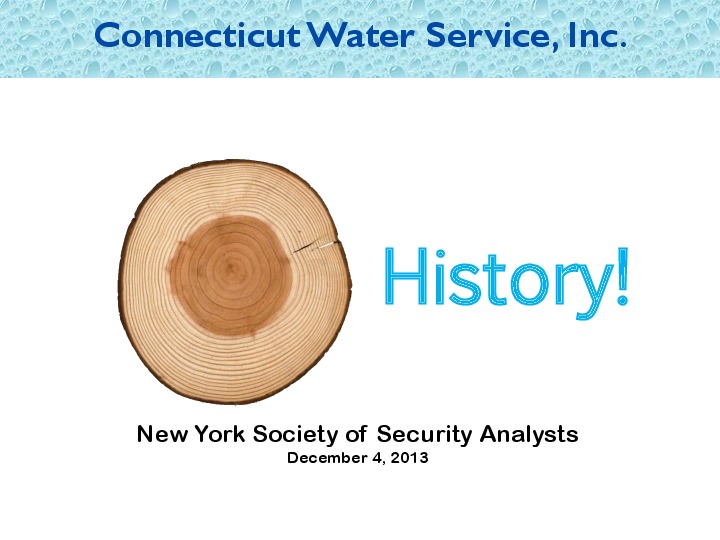 Connecticut Water Services 2014 